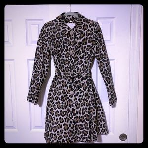 Kate Spade leopard trench coat